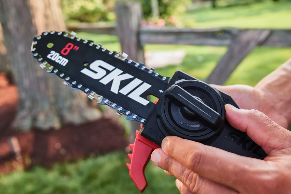 SKIL PS4563B-10 PWR CORE 20 8 20V Pole Saw Kit, Includes with 2.0Ah Lithium Battery and Charger, Red4