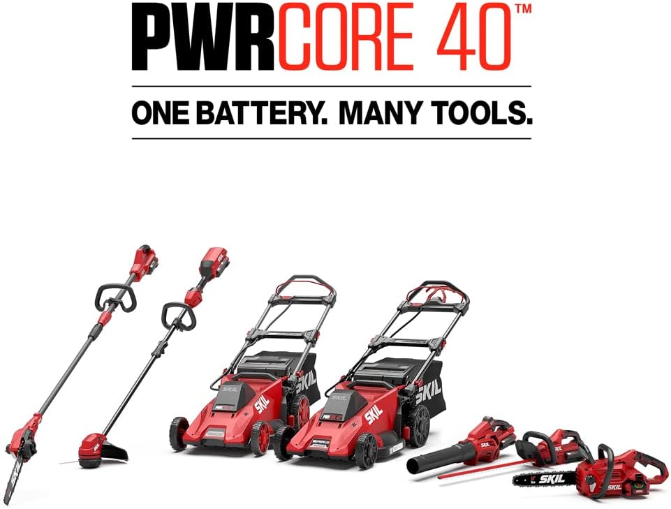 SKIL PWR CORE 40 Brushless 40V Self-Propelled Mower Kit Including 6.0Ah Battery and Auto PWR JUMP Charger-SM4910C-110