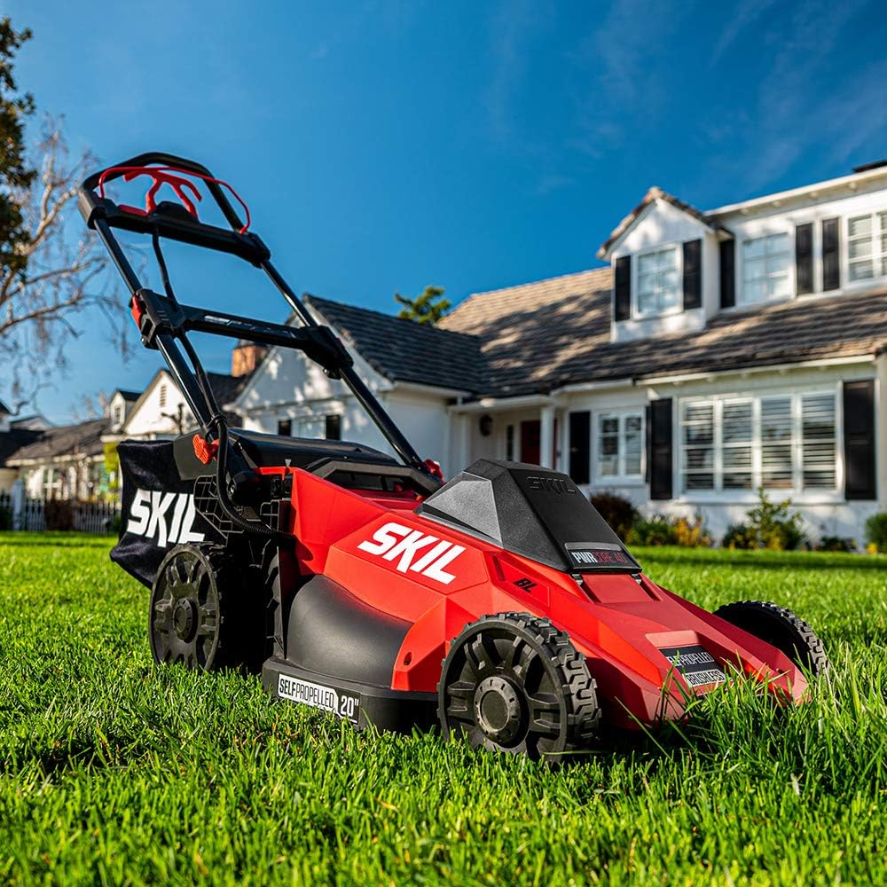 SKIL PWR CORE 40 Brushless 40V Self-Propelled Mower Kit Including 6.0Ah Battery and Auto PWR JUMP Charger-SM4910C-111