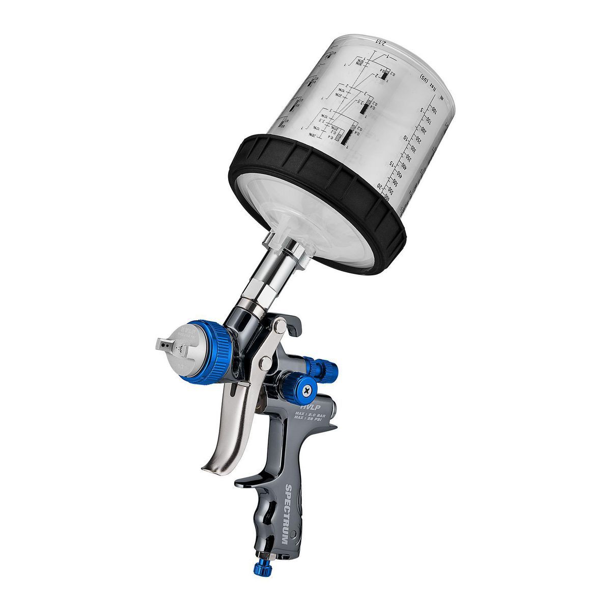 SPECTRUM Premium HVLP Gravity-Feed Air Spray Gun with Side Fan Control1