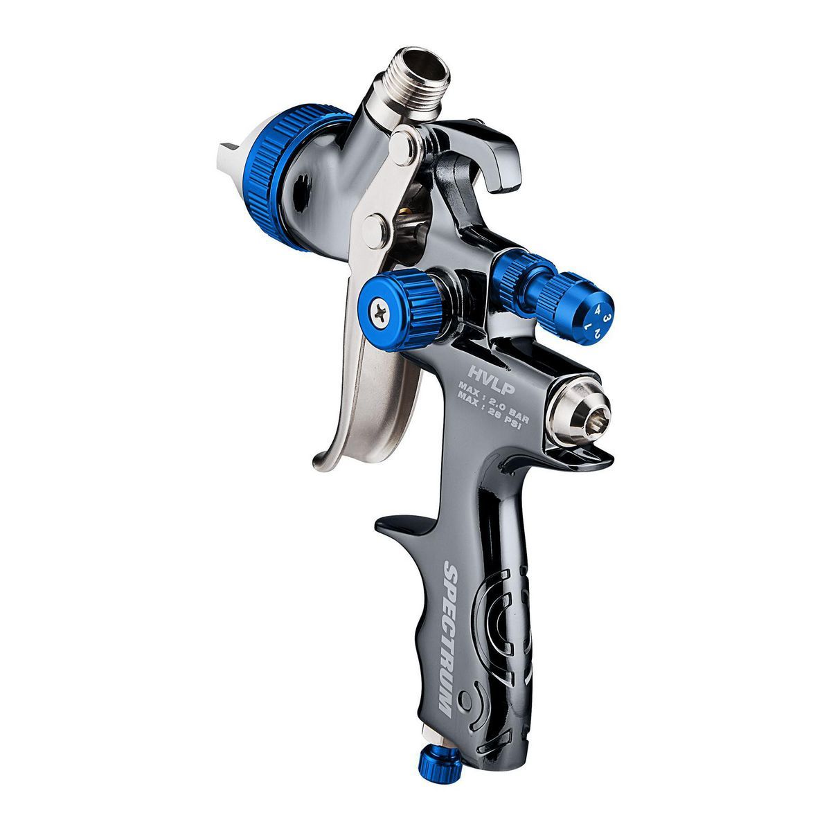 SPECTRUM Premium HVLP Gravity-Feed Air Spray Gun with Side Fan Control4