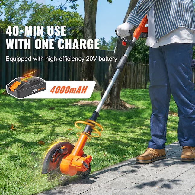 SVOPES Lawn Edger 24-volt 9-Inches Handheld Battery Lawn Edger (Battery Included)1_11zon