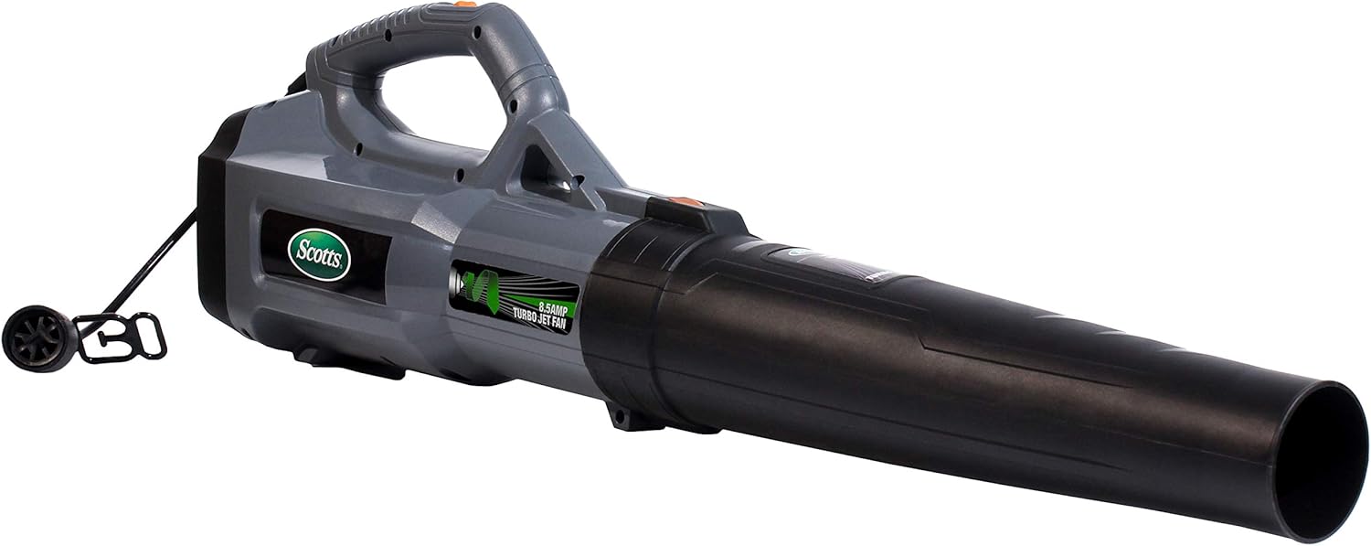 Scotts Outdoor Power Tools BLR20085S 8.5-Amp Turbo Power Corded Electric Leaf Blower, Grey Black Scotts Outdoor Power Tools BLR20085S 8.5-Amp Turbo Power Corded Electric Leaf Blower, Grey/Black