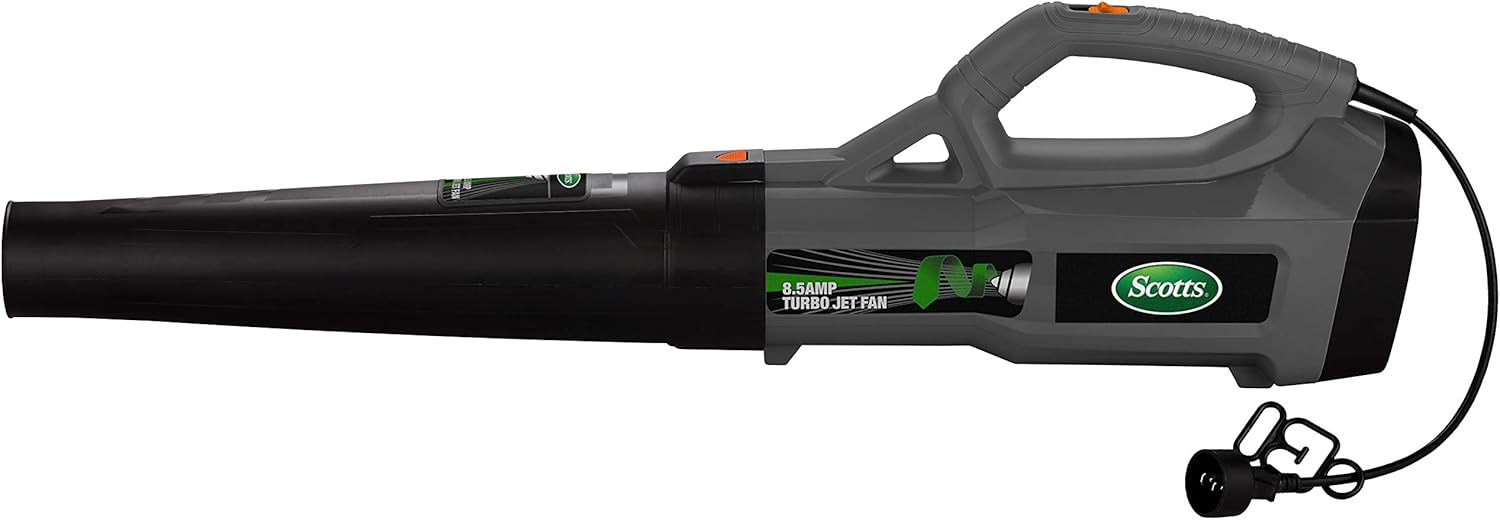 Scotts Outdoor Power Tools BLR20085S 8.5-Amp Turbo Power Corded Electric Leaf Blower, Grey Black3