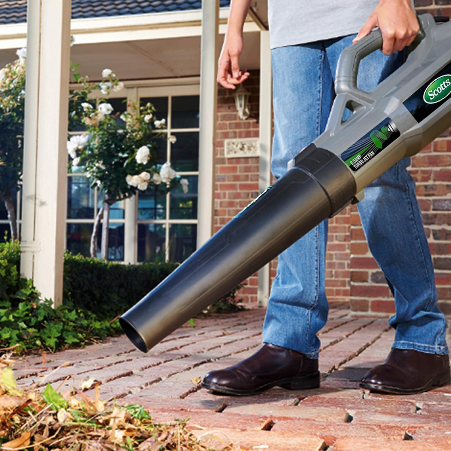 Scotts Outdoor Power Tools BLR20085S 8.5-Amp Turbo Power Corded Electric Leaf Blower, Grey Black5