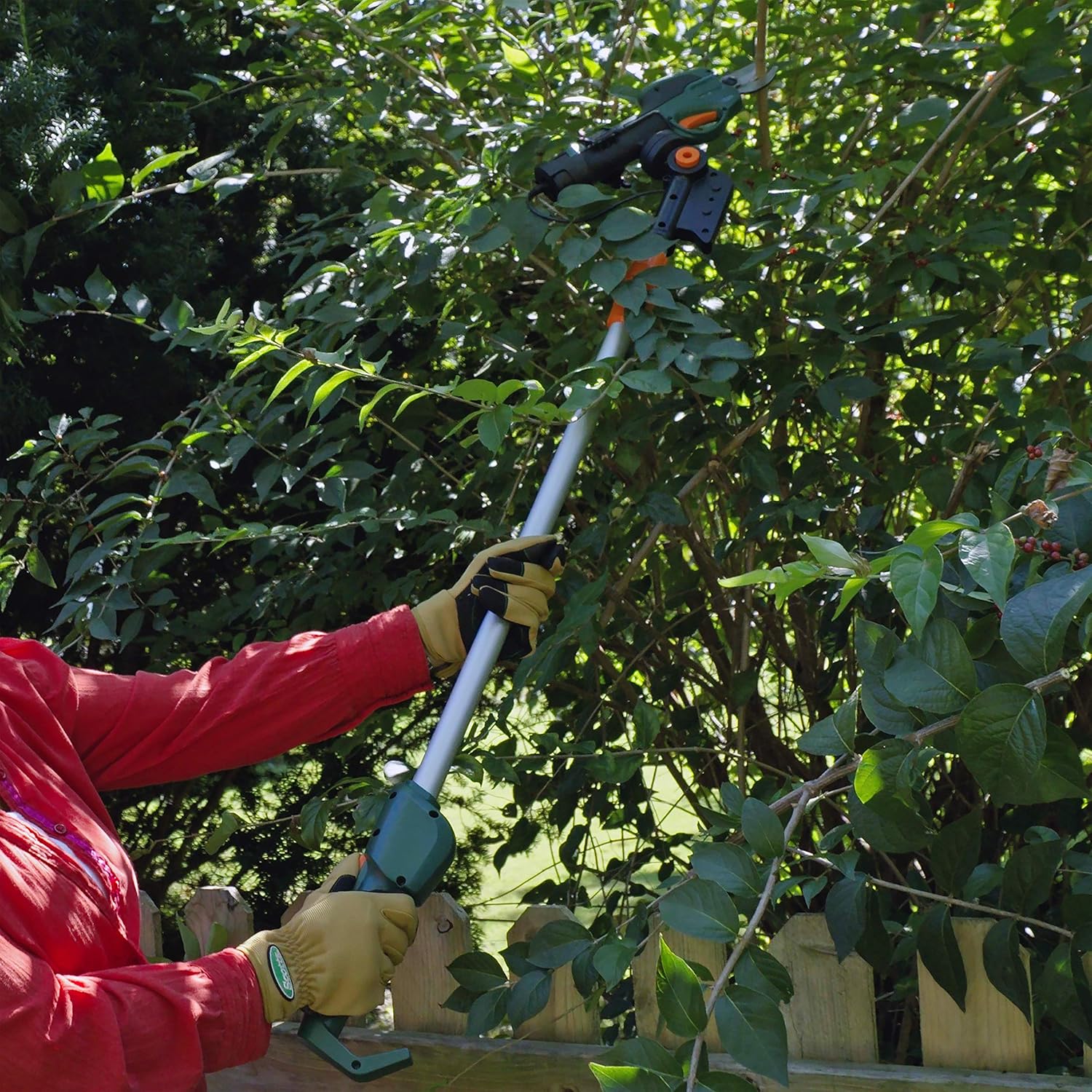 Scotts Outdoor Power Tools PR17216PS 7.2-Volt Lithium-Ion Cordless Rechargeable Power Pruner with Extension Pole, Green4