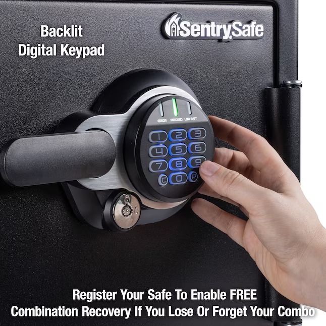 SentrySafe SFW123GTC 1.2-cu ft Fireproof and Waterproof Home Safe with Electronic Keypad Lock4_11zon