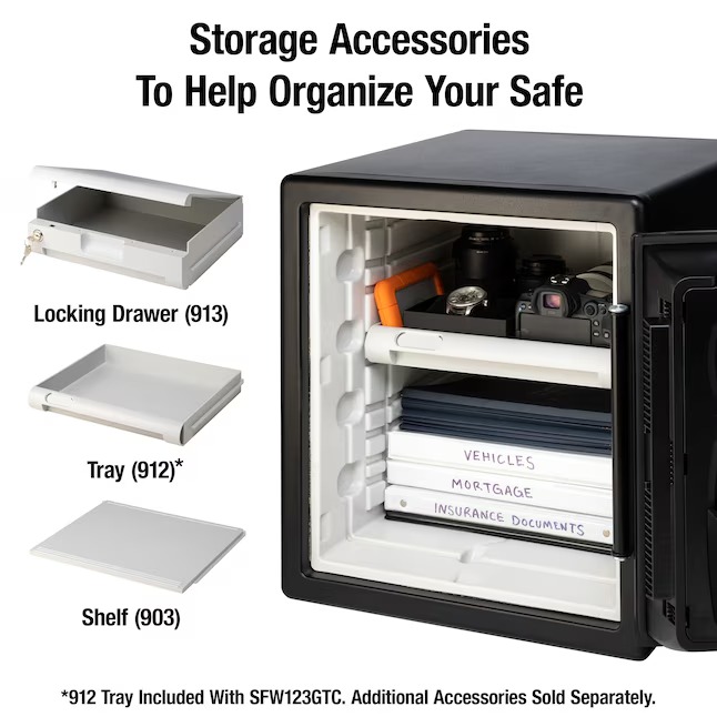 SentrySafe SFW123GTC 1.2-cu ft Fireproof and Waterproof Home Safe with Electronic Keypad Lock7_11zon