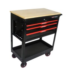 Siavonce XH90503 Bottom Tool Cabinets 17.51-Inches W x 38.38-Inches H 3 -Drawer Metal Tool Cabinet ( Black )