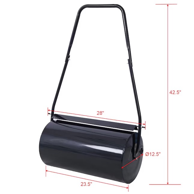 Siavonce XHW465122202 Lawn Roller, Push tow Behind Water sand Filled Steel Yard Sod Roller For Garden Backyard, 13-Gallon01_11zon