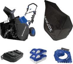 Snow Joe 24V Cordless Snow Blower w/ 18" Clearing, Batteries, Charger, Cover & Ice Scraper (24V-X2-SB18-TV1)
