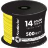 Southwire 11584058 500-Feet 14 -AWG Yellow Solid Copper THHN wire ( By-the-roll )