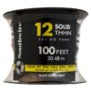 Southwire 11587384 100-Feet 12 -AWG Black Solid Copper THHN wire ( By-the-roll )