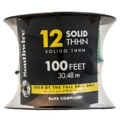 Southwire 11591584 100-Feet 12 -AWG Green Solid Copper THHN wire ( By-the-roll )