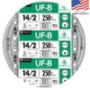 Southwire 13054255 250-Feet 14 / 2 Solid UF-B Wire W/G ( By-the-roll )