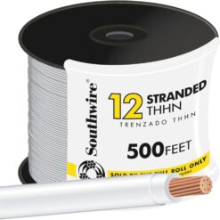 Southwire 22965858 500-Feet 12 -AWG White Stranded Copper THHN wire ( By-the-roll )