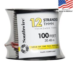 Southwire 22965884 100-Feet 12 -AWG White Stranded Copper THHN wire ( By-the-roll )