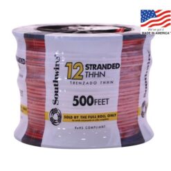 Southwire 22970857 12 -AWG Red Stranded Copper THHN wire ( By-the-roll )