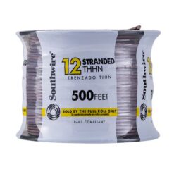 Southwire 22971658 500-Feet 12 -AWG Brown Stranded Copper THHN wire ( By-the-roll )
