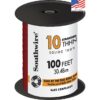 Southwire 100-Feet 10 -AWG Red Stranded Copper THHN wire ( By-the-roll )