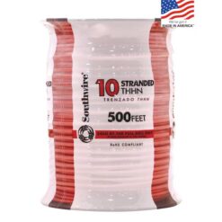 Southwire 22979957 500-ft 10 -AWG Orange Stranded Copper THHN wire ( By-the-roll )
