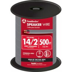 Southwire 56911845 500-ft 14 / 2 Stranded In-wall Speaker Wire ( By-the-roll )
