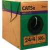 Southwire 56917945 500-ft 24 CAT 5e 4 Riser Gray Data Cable Pull box
