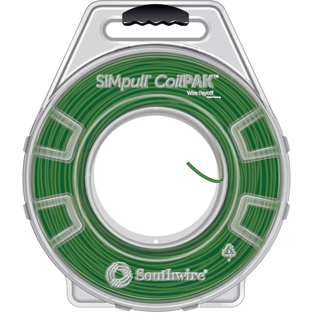 Southwire 58027105 SIMpull CoilPAK 2000-Feet 12 -AWG Green Solid Copper THHN wire ( By-the-roll )_11zon Southwire 58027105 SIMpull CoilPAK 2000-Feet 12 -AWG Green Solid Copper THHN wire ( By-the-roll )