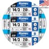 Southwire 63946855 250-Feet 14 / 3 / Romex SIMpull Solid Indoor CU NM-B W/G Individual pack ( By-the-roll )