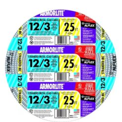 Southwire 69115421 Armorlite 25-Feet 12 / 3 Stranded Aluminum MC (Metal Clad) Cable