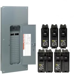 Square D HOM3060M200PCVP Homeline 200 -Amp 30 -Spaces 60 -Circuit Indoor Main breaker Plug-On Neutral Load Center (Value Pack)