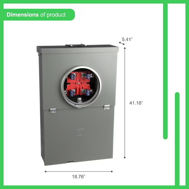 Square D SO1020VP 100 -Amp 10 -Spaces 20 -Circuit Outdoor Main breaker meter combo Load Center (Value Pack)3_11zon