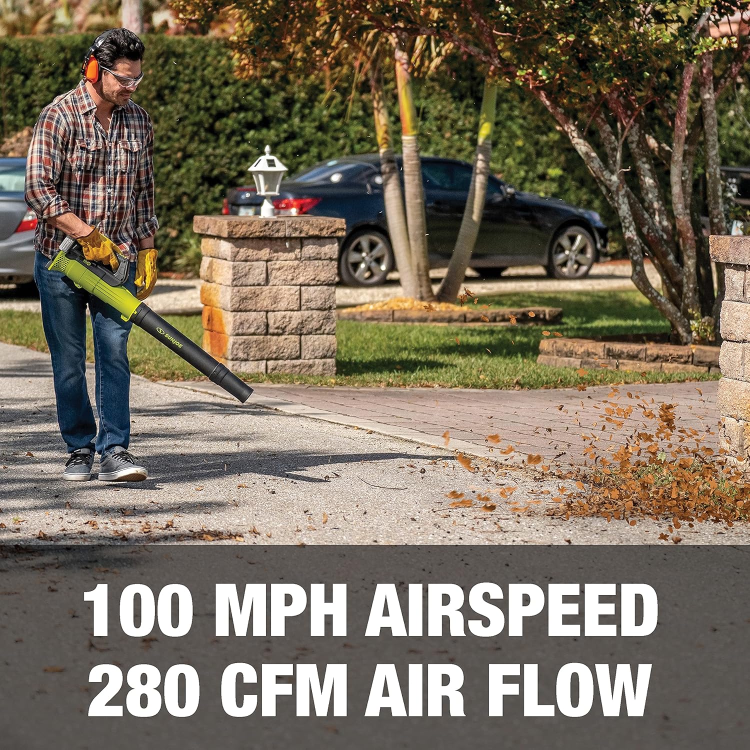 Sun Joe 24V-TB-LTE 24-Volt IONMAX Jet Blower Cordless Compact Turbine Leaf Blower 100-MPH, Kit (w 2.0-Ah Battery + Quick Charger)5