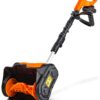 SuperHandy GUT055 Cordless Snow Shovel, 20V 2Ah Electric Snow Thrower - Lightweight, 10"x5" Clearing Path, 25 ft Throwing Distance, 300 lbs/Min Snow Capacity (2024)