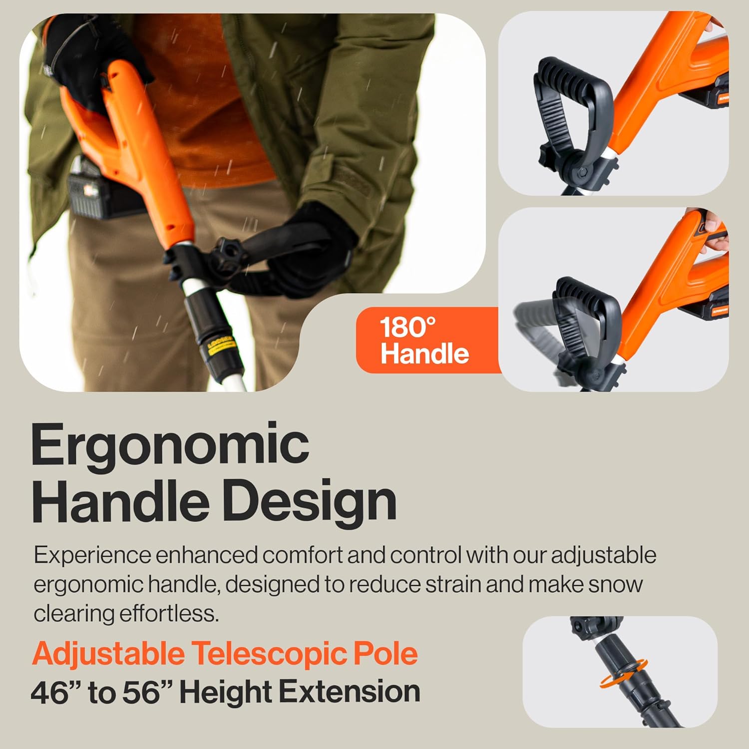 SuperHandy GUT055 Cordless Snow Shovel, 20V 2Ah Electric Snow Thrower - Lightweight, 10x5 Clearing Path, 25 ft Throwing Distance, 300 lbs Min Snow Capacity (2024)0