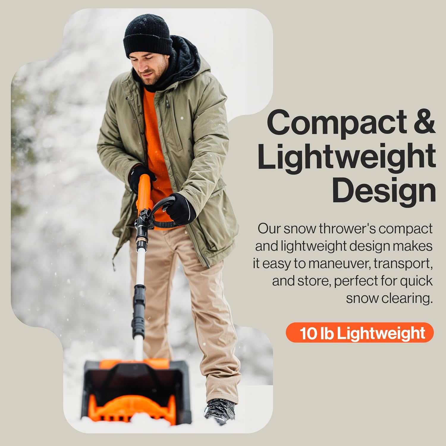 SuperHandy GUT055 Cordless Snow Shovel, 20V 2Ah Electric Snow Thrower - Lightweight, 10x5 Clearing Path, 25 ft Throwing Distance, 300 lbs Min Snow Capacity (2024)11