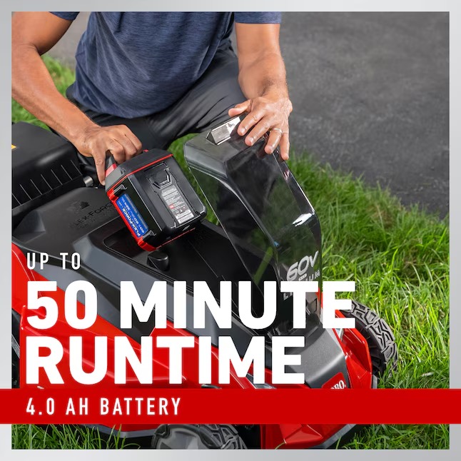 Toro 21611 Stripe 60-volt 21-in Cordless Push Lawn Mower 4 Ah (1-Battery and Charger Included)1_11zon