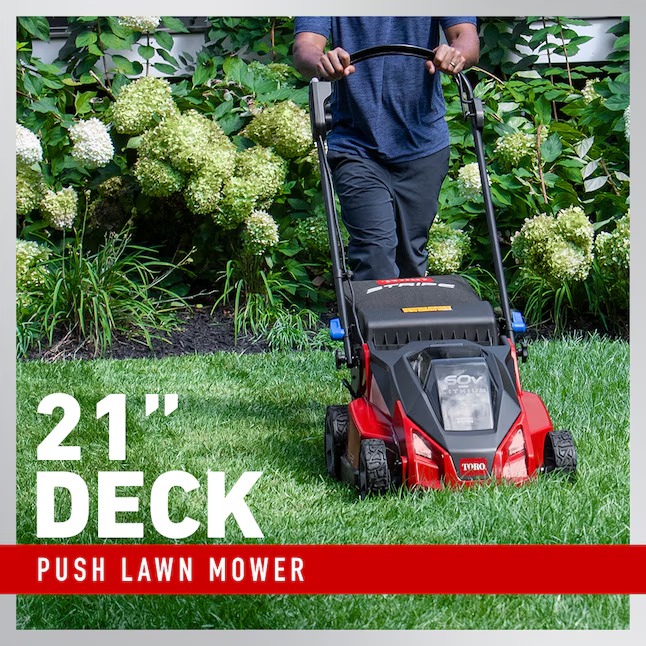 Toro 21611 Stripe 60-volt 21-in Cordless Push Lawn Mower 4 Ah (1-Battery and Charger Included)3_11zon