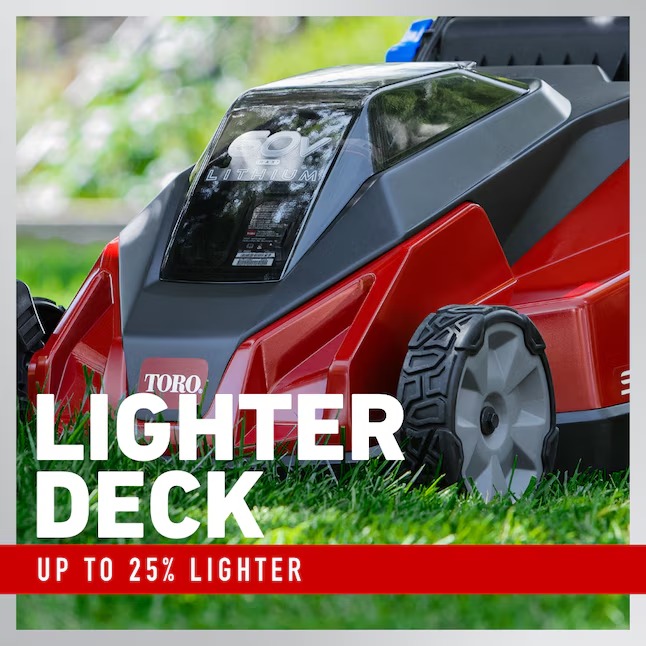 Toro 21611 Stripe 60-volt 21-in Cordless Push Lawn Mower 4 Ah (1-Battery and Charger Included)6_11zon