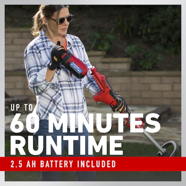 Toro 51830 Flex-Force 60-volt Max 16-in Straight Shaft Battery String Trimmer 2.5 Ah (Battery and Charger Included)3_11zon