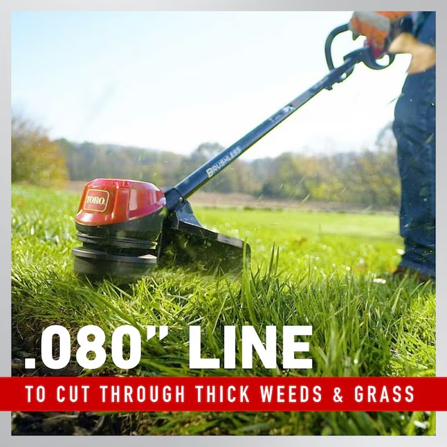 Toro 51831 Flex-Force 60-volt Max 15-in Straight Shaft Battery String Trimmer 2 Ah (Battery and Charger Included)5_11zon