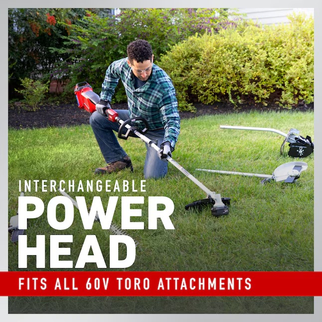 Toro 51836 Flex-Force 60-volt Max 16-in Straight Shaft Attachment Capable Battery String Trimmer 2.5 Ah (Battery and Charger Included)2_11zon