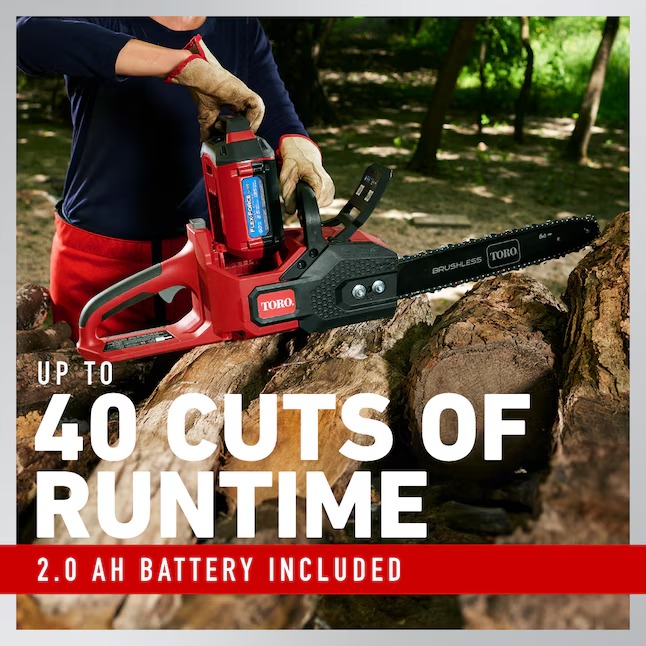 Toro 51851 Flex-Force 60-volt Max 16-in Battery 2 Ah Chainsaw (Battery and Charger Included)2_11zon