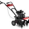 Toro 58604 Compact Front Tine Tiller, 99cc 4-Cycle Engine, 11, 16 or 21 Inch Adjustable Tilling Width, 11" Max Tilling Depth, Removable Side Shields