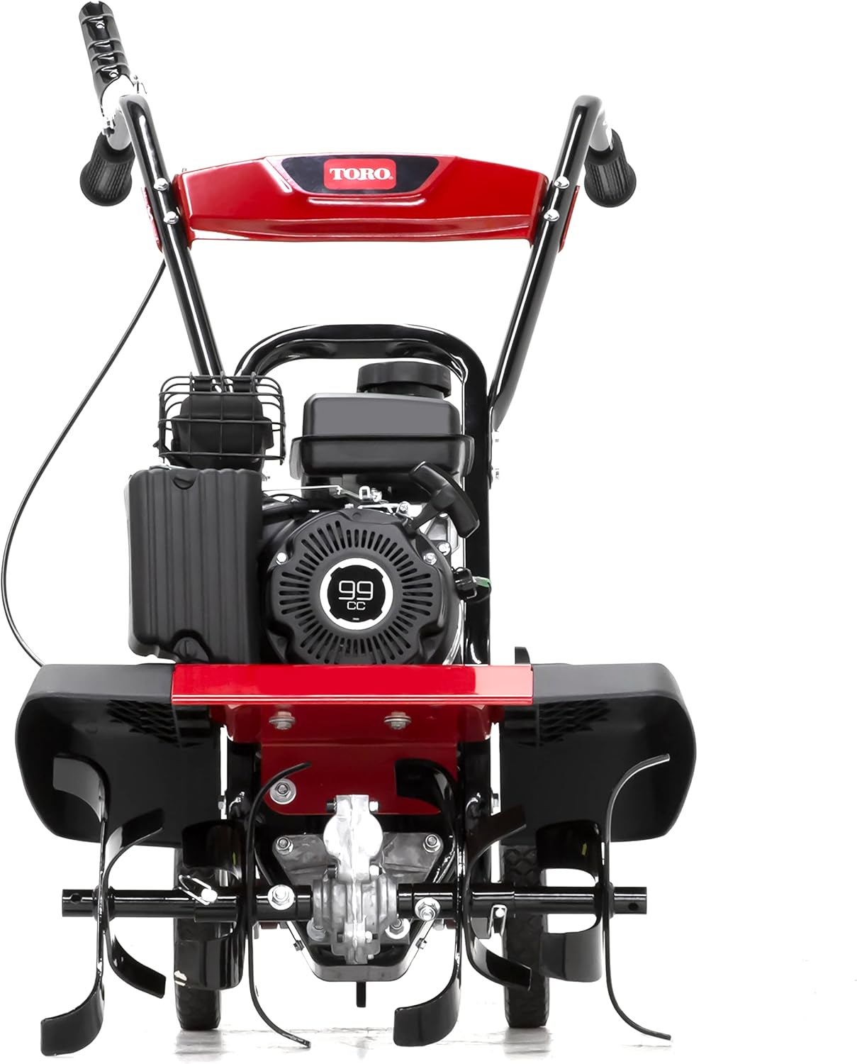 Toro 58604 Compact Front Tine Tiller, 99cc 4-Cycle Engine, 11, 16 or 21 Inch Adjustable Tilling Width, 11 Max Tilling Depth, Removable Side Shields1
