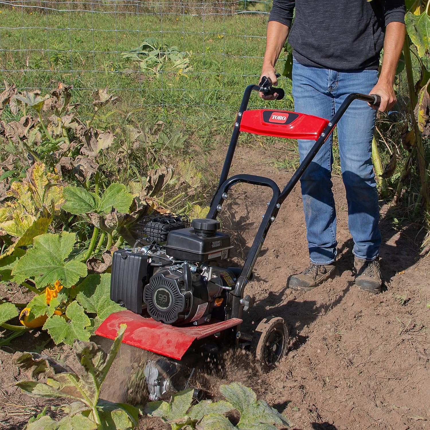 Toro 58604 Compact Front Tine Tiller, 99cc 4-Cycle Engine, 11, 16 or 21 Inch Adjustable Tilling Width, 11 Max Tilling Depth, Removable Side Shields13