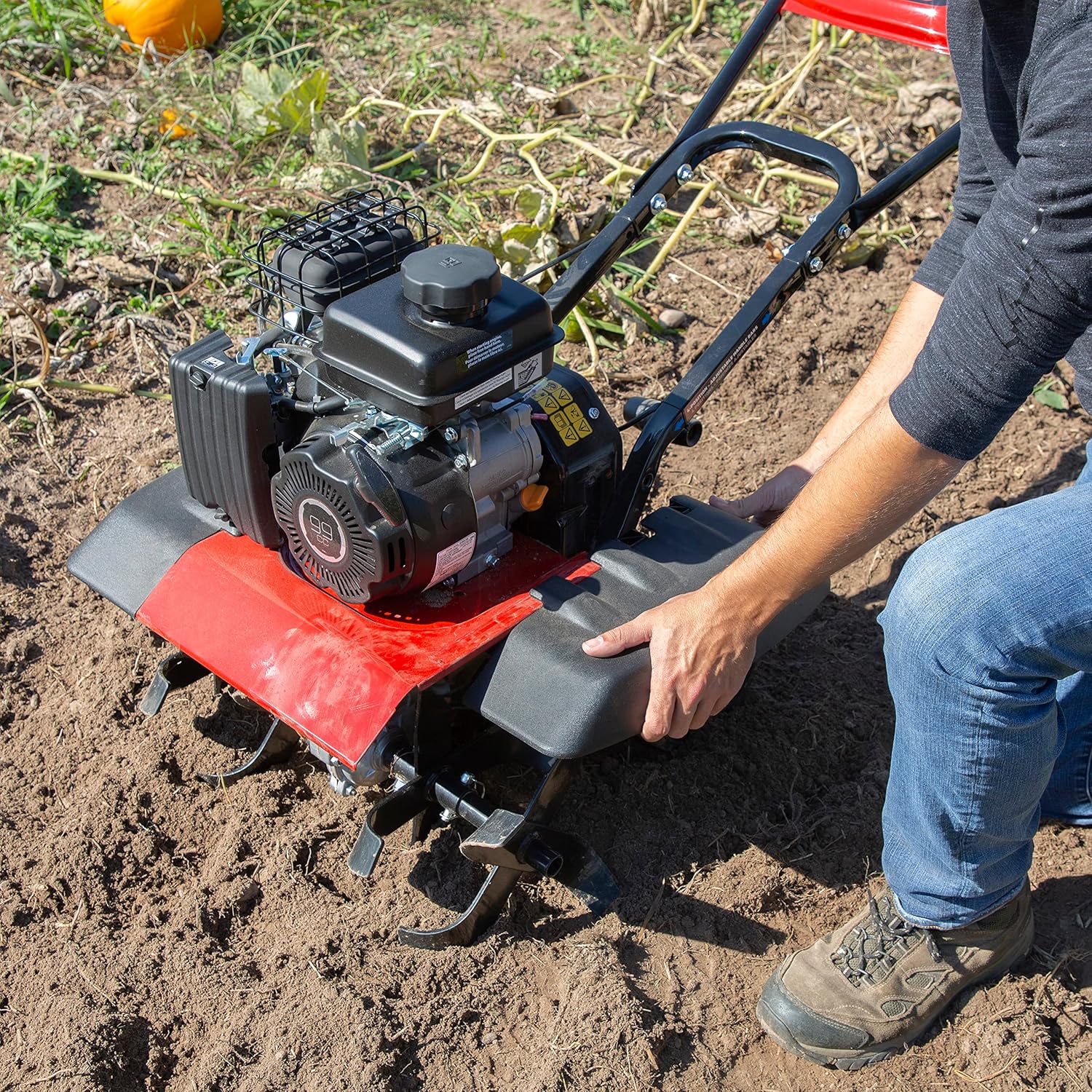 Toro 58604 Compact Front Tine Tiller, 99cc 4-Cycle Engine, 11, 16 or 21 Inch Adjustable Tilling Width, 11 Max Tilling Depth, Removable Side Shields54