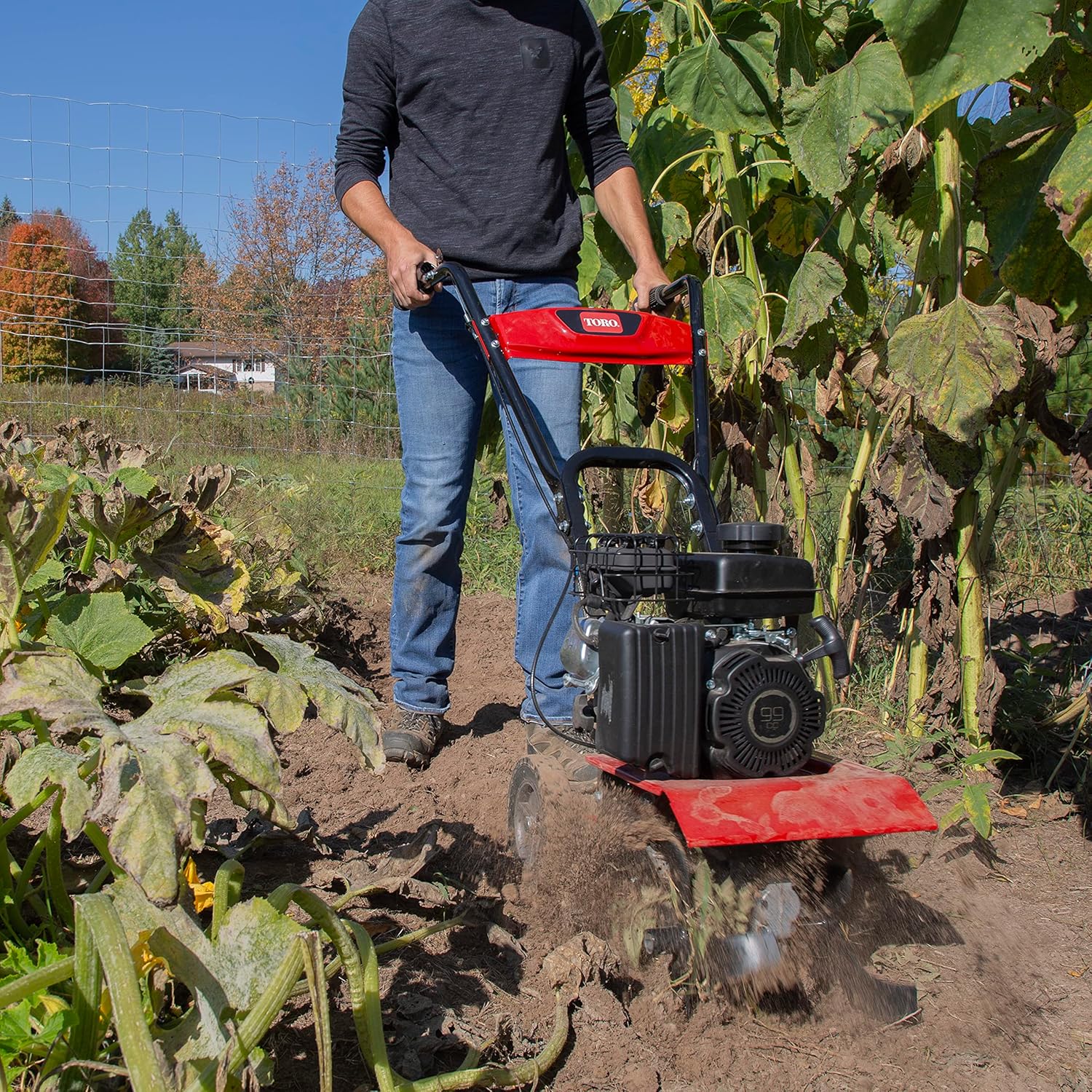 Toro 58604 Compact Front Tine Tiller, 99cc 4-Cycle Engine, 11, 16 or 21 Inch Adjustable Tilling Width, 11 Max Tilling Depth, Removable Side Shields7