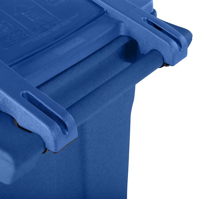 Toter ANA32-02BLU 32-Gallon Blue Recycle Resin Wheeled Outdoor Hinged Lid Trash Can1_11zon