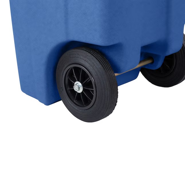 Toter ANA32-02BLU 32-Gallon Blue Recycle Resin Wheeled Outdoor Hinged Lid Trash Can6_11zon